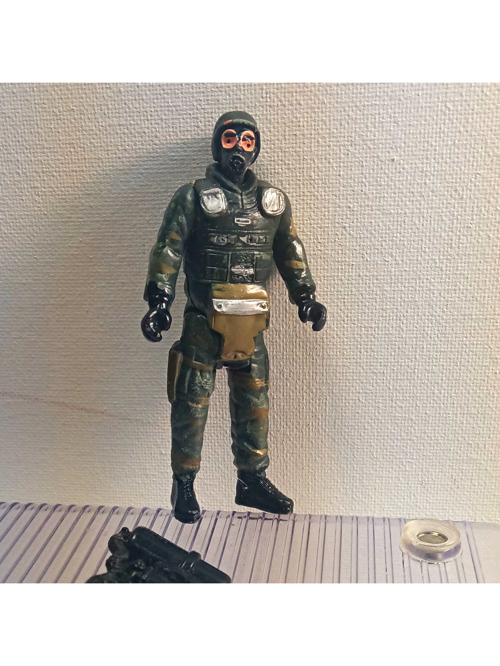 Military Soldier/Diver Action Figure w/ Backpack, Camouflage Green/Black